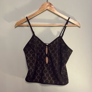 Ocean Drive Black Camisole/Swim Top Medium